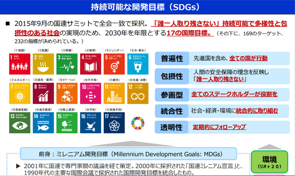 図3「持続可能な開発目標（SDGs）達成に向けて日本が果たす役割」より抜粋引用