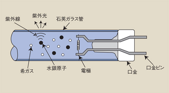 図3.紫外線ランプの断面図1.