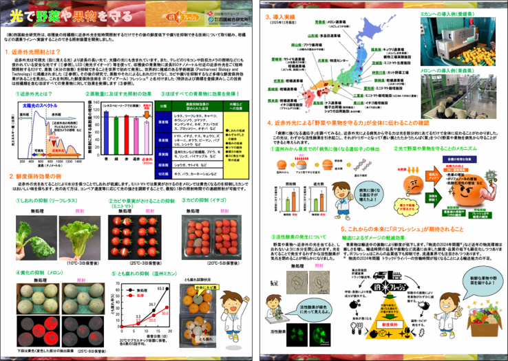 写真6. iRフレッシュの照射装置「Fkeep」パンフレット