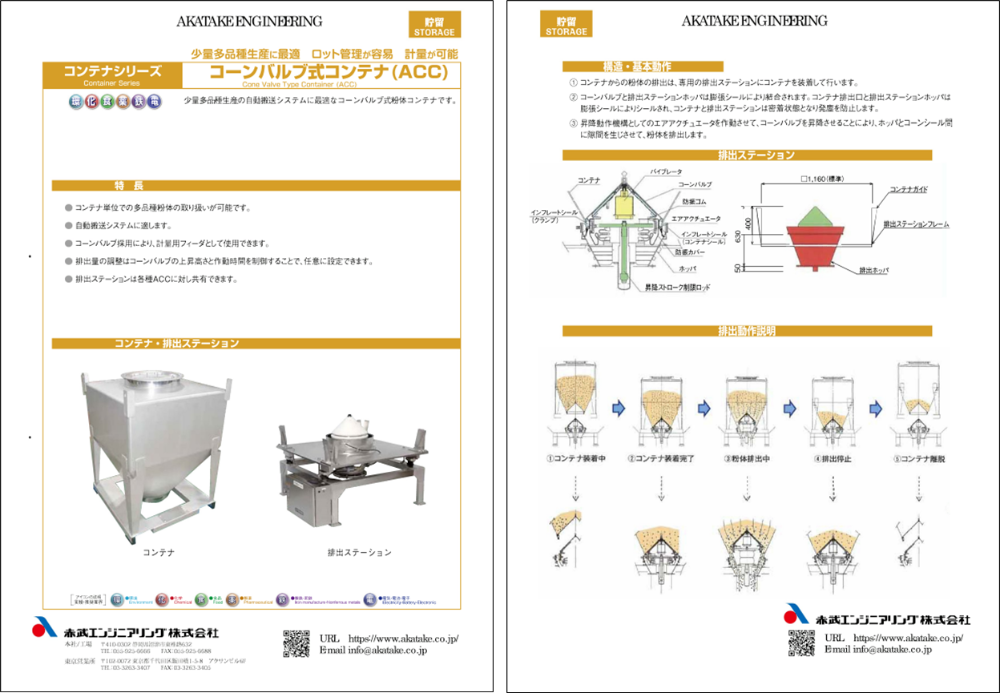 写真1-2-2. コンテナシステム「コーンバルブ式コンテナACC」