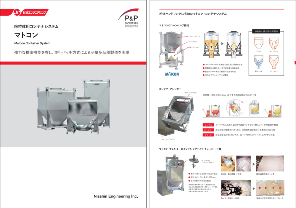 写真1-3-2. コンテナシステム「マトコン 粉体ハンドリング」